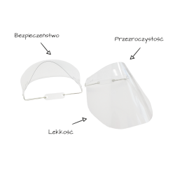 Osłona twarzy - model light 10 sztuk